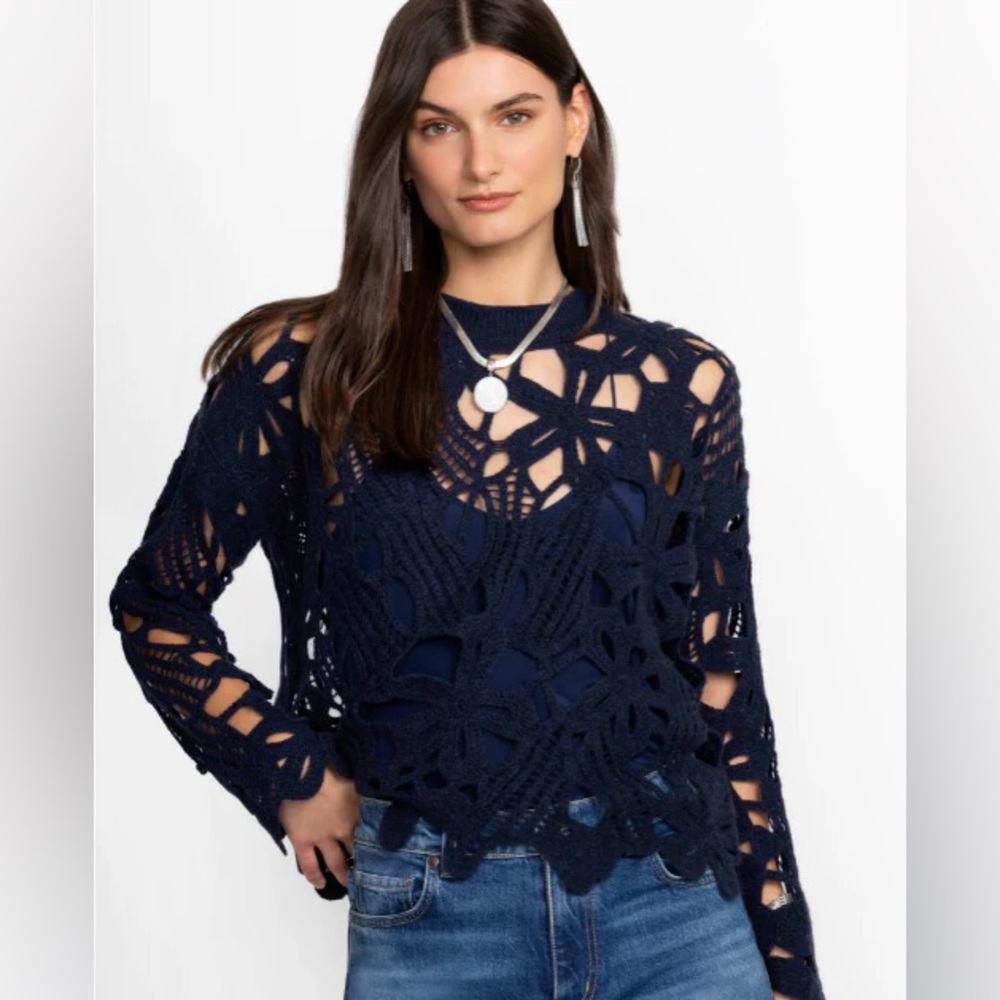 NWT Johnny Was “The Crochet Pullover” – Size X-Large